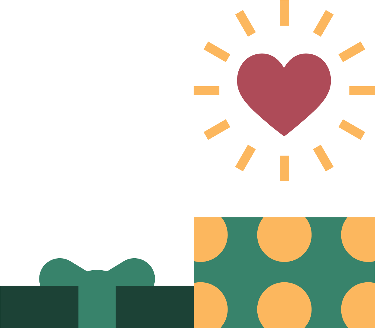 Geschenke-Spenden-Herz-Symbol