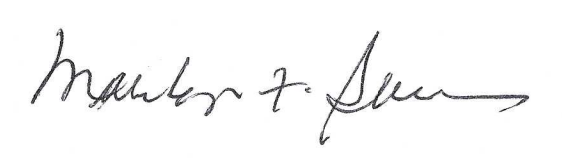 Signature de Marilyn F.Sherron