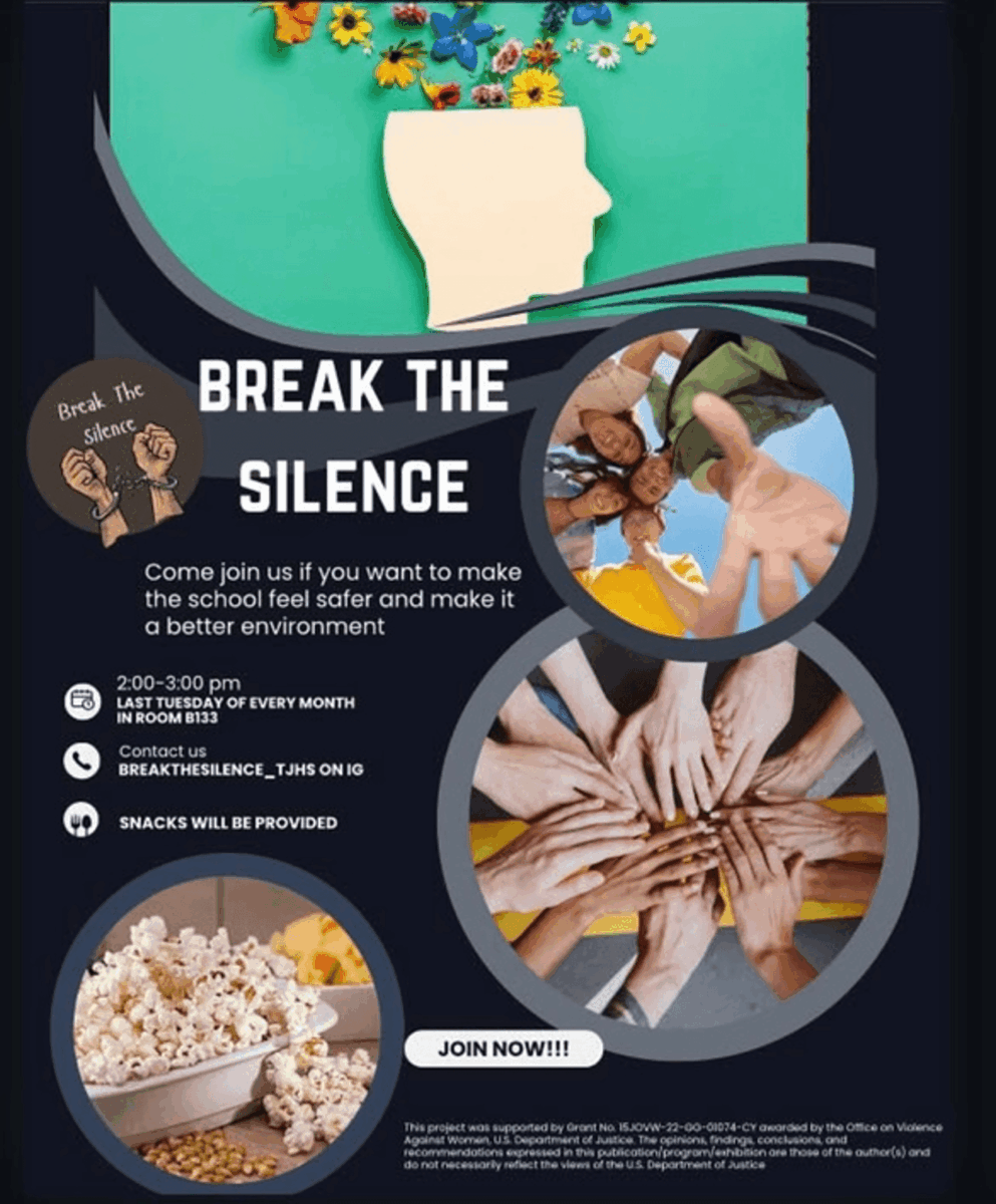 Poster promoting Break the Silence student group