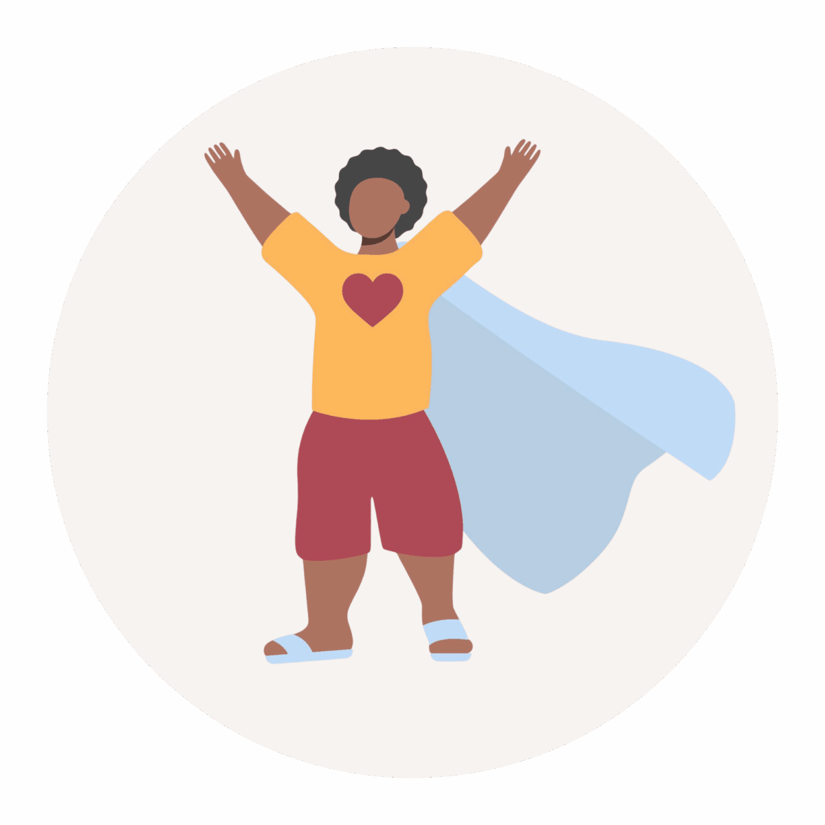 illustrazione di un giovane supereroe